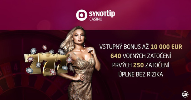 Získajte vstupný bonus v SYNOT TIP