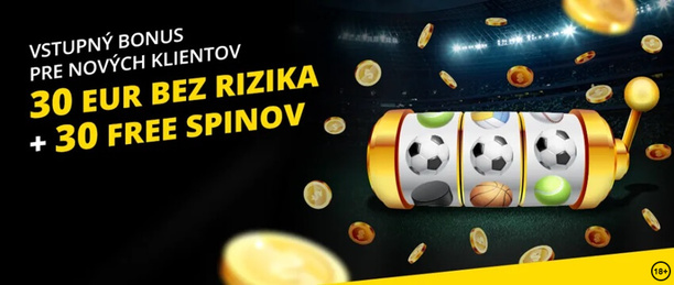 30 eur a 30 free spins do stávkovej kancelárie Fortuna