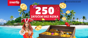 Využite bonus 250 zatočení bez rizika v SYNOT TIP