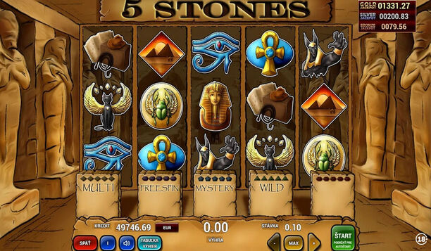 Obľúbený automat 5 Stones od ADELL v Tipsporte