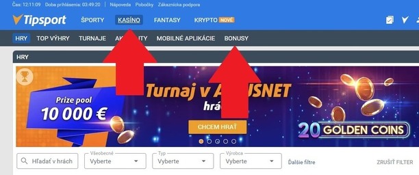 Ako vybrať bonus Tipsport