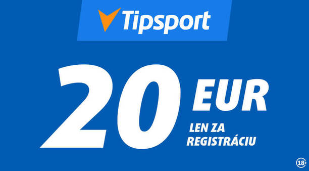 Tipsport registrácia 20 €